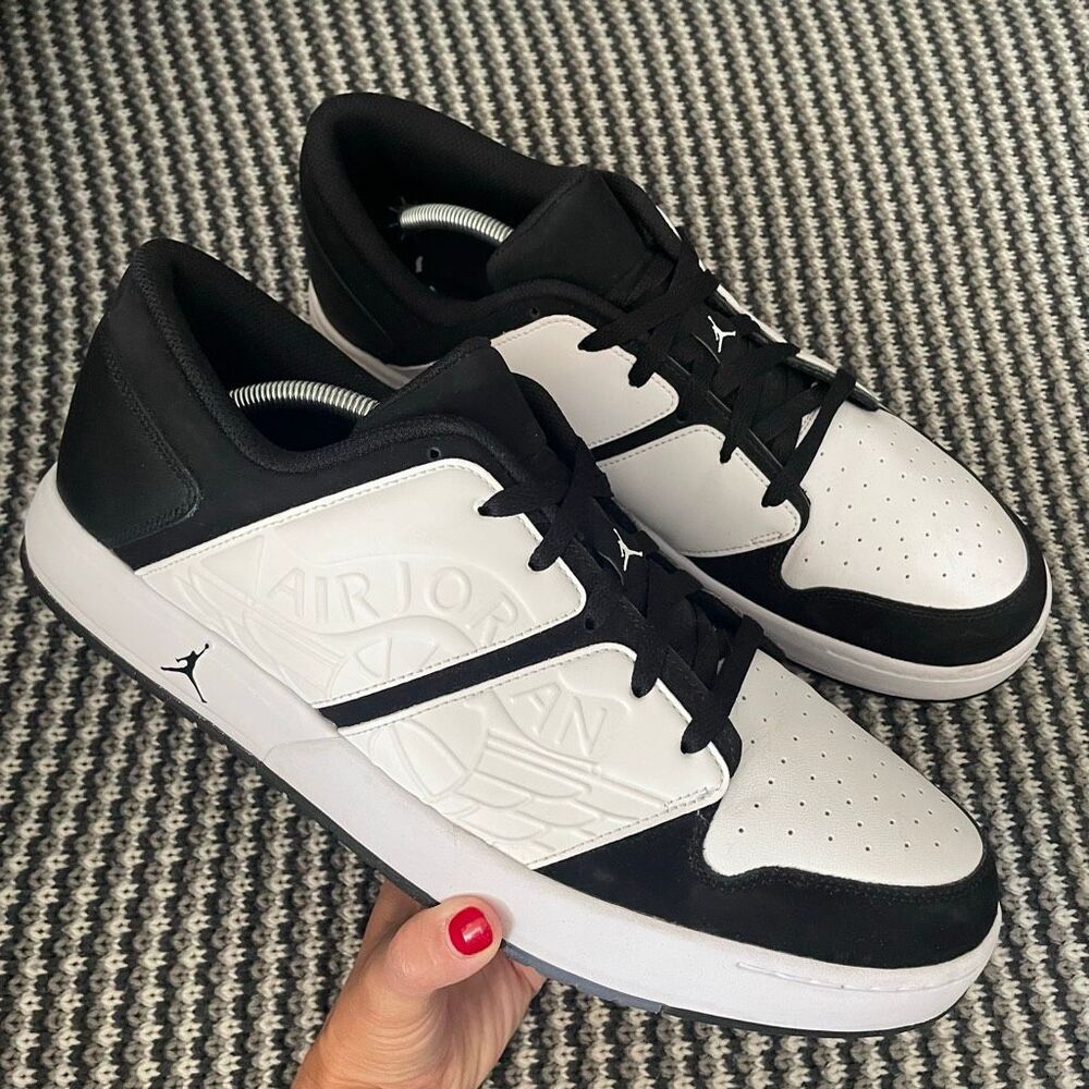 Jordan Nu Retro 1 Low white/black sneakers men’s shoe size 14